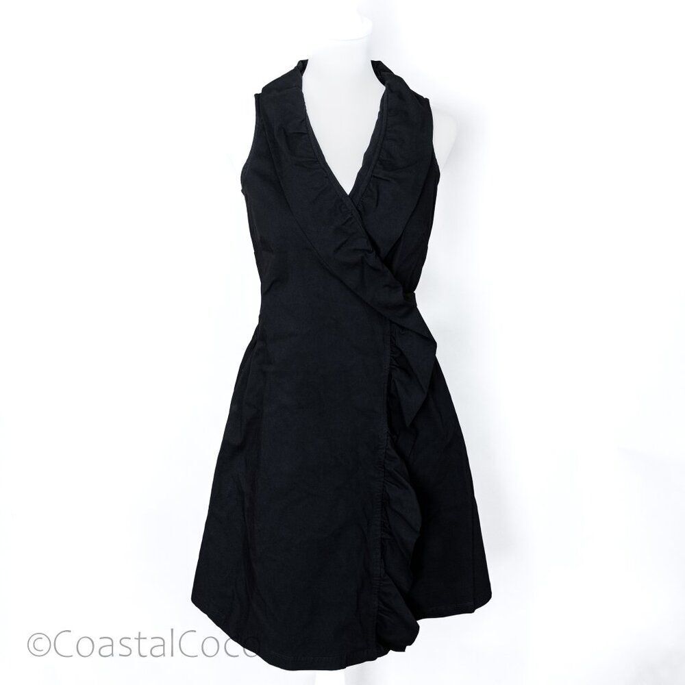 Missy Robertson Southern Fashion Large Cocktail Black Dress Wrap Wedding Party